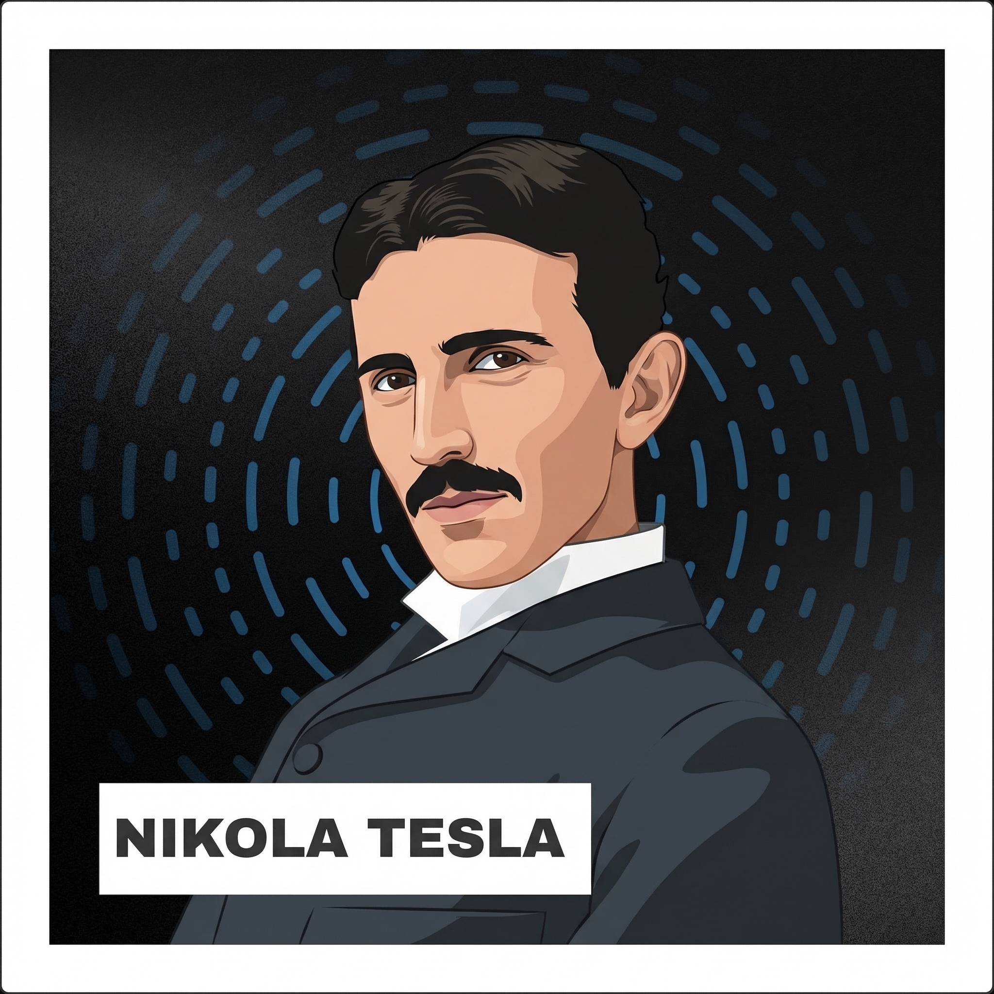 Portrait of Nikola Tesla